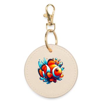Clownfisch - Runder Schlüsselanhänger - Auster - Vorne