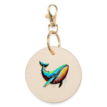 Whale - Round Keyring - oyster - Front