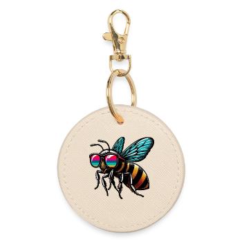 Abeille - Porte-clés rond - huître - Devant