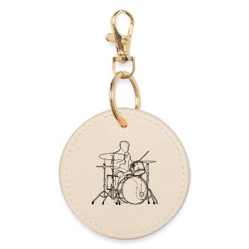 Dessin du batteur - Porte-clés rond - huître - Devant