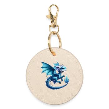 Dragon - Round Keyring - oyster - Front