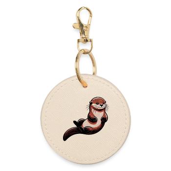 Otter - Round Keyring - oyster - Front