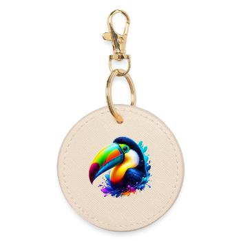 Toucan - Round Keyring - oyster - Front