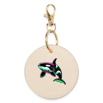 Killer whale - Round Keyring - oyster - Front