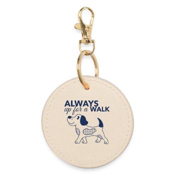Toujours prêt à se promener – Chemise pour amoureux des chiens - Porte-clés rond - huître - Devant