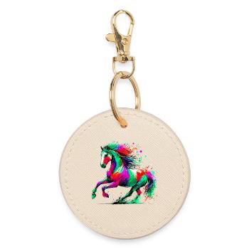 Cheval - Porte-clés rond - huître - Devant