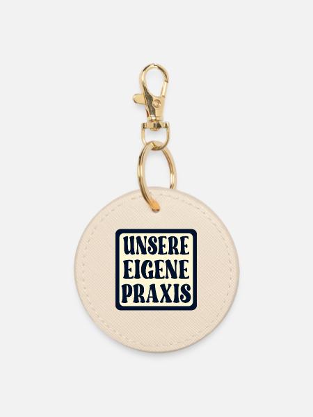 SCHILD PRAXIS ERÖFFNUNG TEAM SPRÜCHE - Runder Schlüsselanhänger - Auster