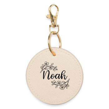 Noah | Name of Name | Vectorgraphic ! - Round Keyring - oyster - Front