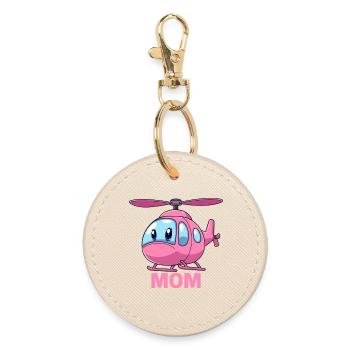 Helicopter Mother - Round Keyring - oyster - Front