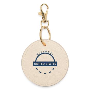Missouri United States Emblem Arc - Round Keyring - oyster - Front