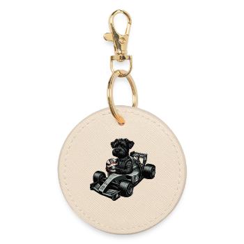 Boomer Dog Formula Kart - Round Keyring - oyster - Front