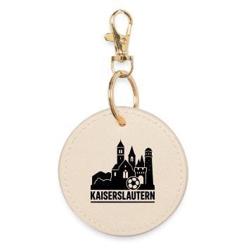 Kaiserslautern Wahrzeichen Silhouette - Runder Schlüsselanhänger - Auster - Vorne