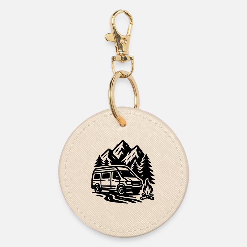 Camping - Porte-clés rond - huître