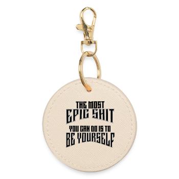 Epic selflove - be yourself! Your hero's journey. - Round Keyring - oyster - Front