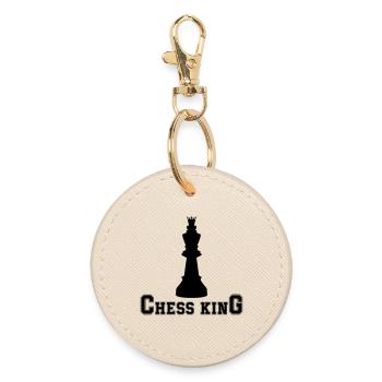 Chess King - Round Keyring - oyster - Front