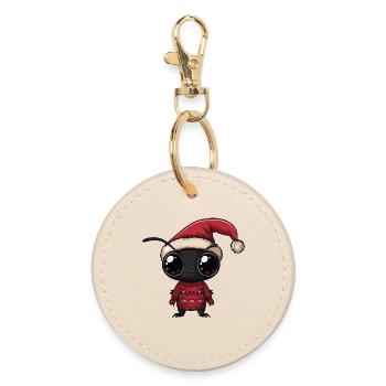Ant Christmas - Round Keyring - oyster - Front