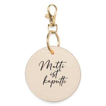 mutti ist kaputt / handlettering designs - Runder Schlüsselanhänger - Auster - Vorne