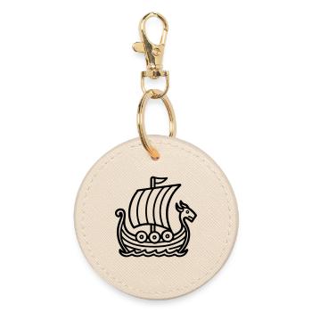 Bateau Viking - Porte-clés rond - huître - Devant