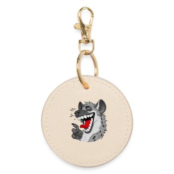 Hyène Rieuse Cartoon  - Porte-clés rond - huître - Devant