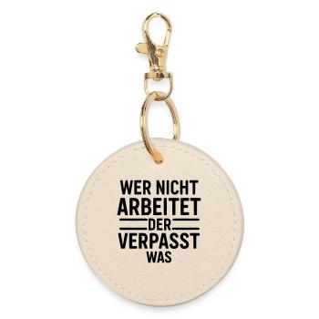 Work Motivation - Round Keyring - oyster - Front