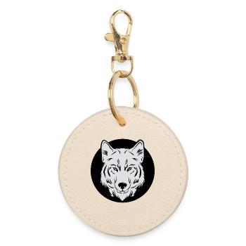FEELING CLOTHES - THE WOLF - Round Keyring - oyster - Front