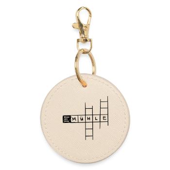 Water transport - mill - Round Keyring - oyster - Front