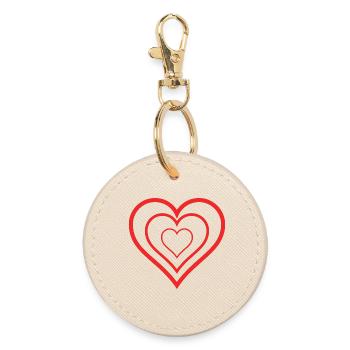 HEART. MAMMA. MOTHER'S DAY. PARTY. HAPPY BIRTHDAY - Round Keyring - oyster - Front