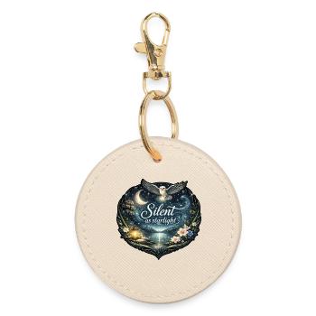 Silent as starlight - Round Keyring - oyster - Front
