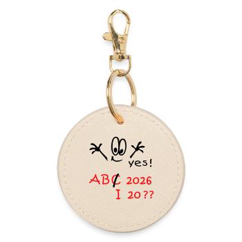 Back to school 2026 Abitur ? - Round Keyring - oyster - Front