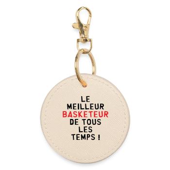 basket meilleur basketteur - Porte-clés rond - huître - Devant