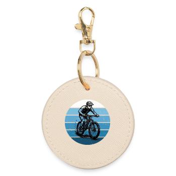 Direct Mountain Bike Statement - Round Keyring - oyster - Front