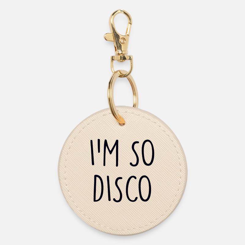 Disco - Round Keyring - oyster