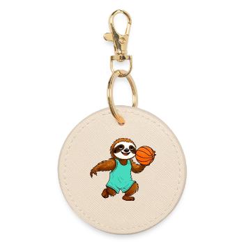 Sloths Basketball - Porte-clés rond - huître - Devant