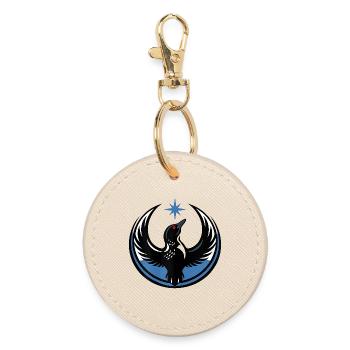 Minnesota Resist Rebel New State Flag - Round Keyring - oyster - Front