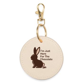 Je suis juste ici pour du Schokoladen Osterhase au chocolat - Porte-clés rond - huître - Devant