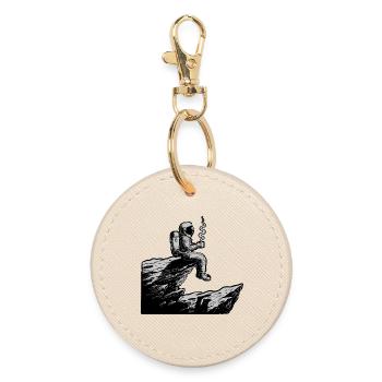 Astronaut Café Espace Falaise - Round Keyring - oyster - Front