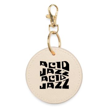 Design eines Acid-Jazz-Musikplakats - Runder Schlüsselanhänger - Auster - Vorne