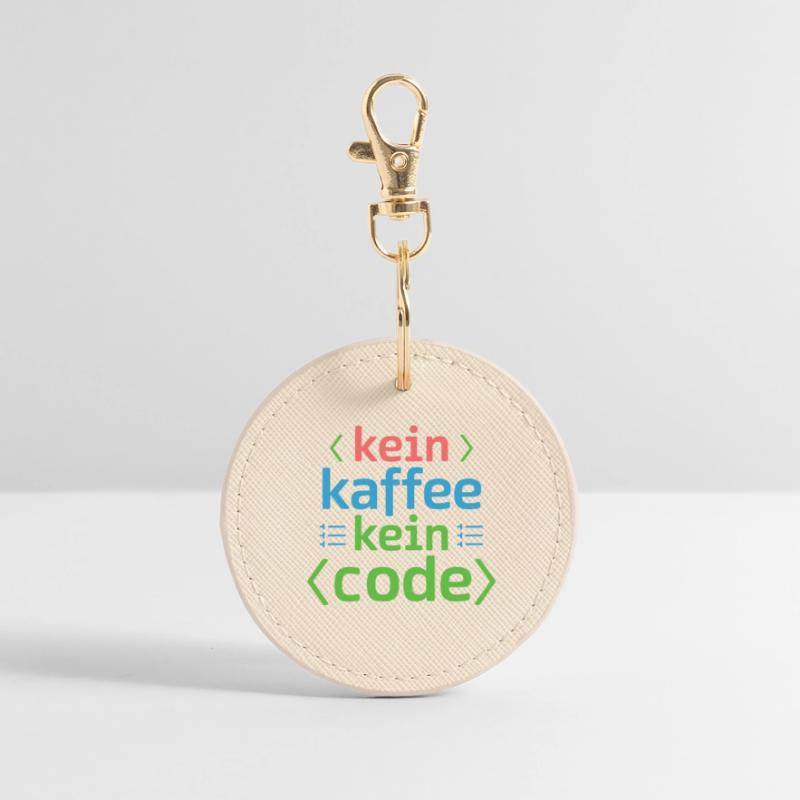Kein Kaffee Kein Code Programmierer Informatiker Runder Schlüsselanhänger