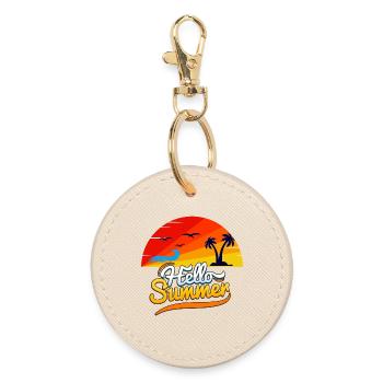 Hello Summer – Tropical Sunshine - Round Keyring - oyster - Front