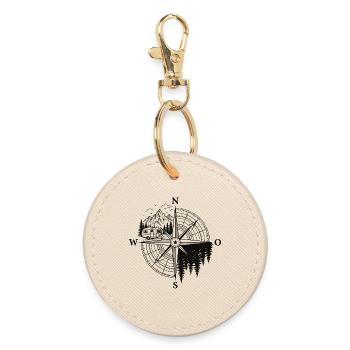 Chemise de camping caravane pour les amateurs de caravanes - Porte-clés rond - huître - Devant
