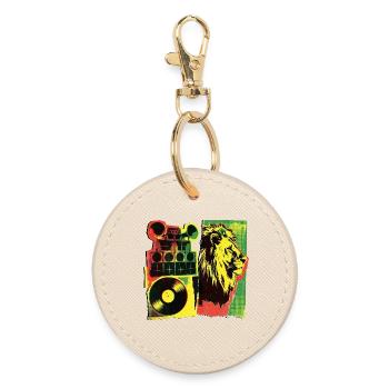 Système de son Roots Reggae - Porte-clés rond - huître - Devant