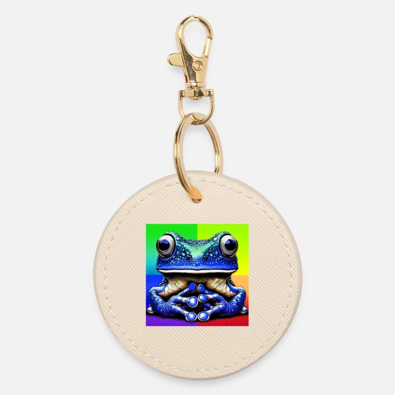 grenouille - Porte-clés rond - huître
