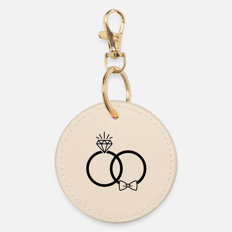 Wedding rings - Round Keyring - oyster