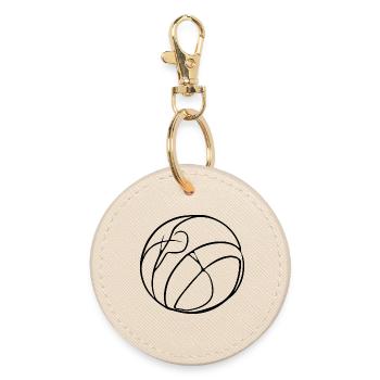 Volleyball Ball - Runder Schlüsselanhänger - Auster - Vorne