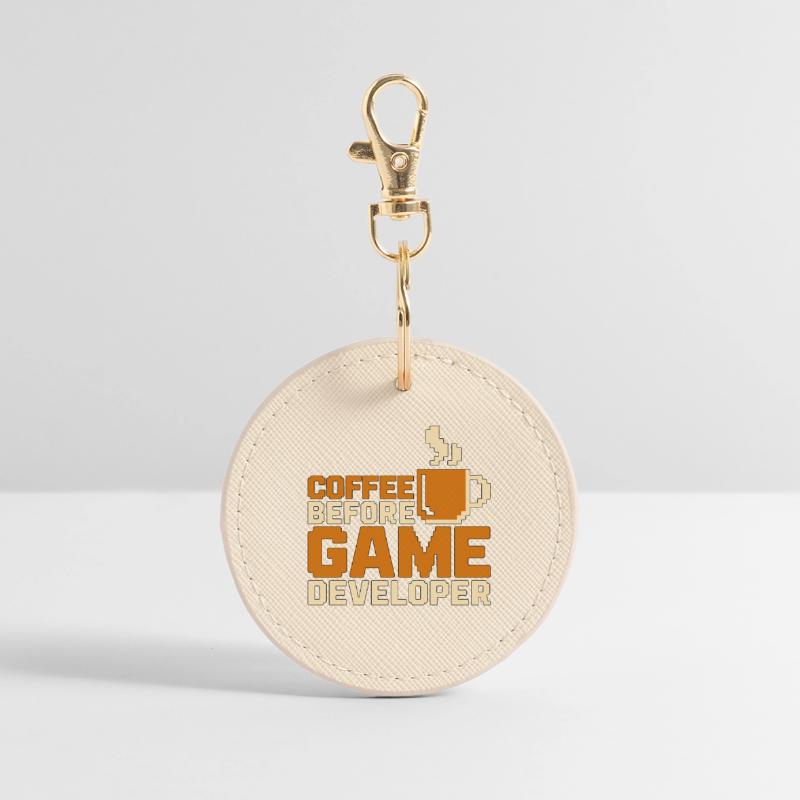 Game Developer Coffee Game Programmer Coffee Lover Round Keyring