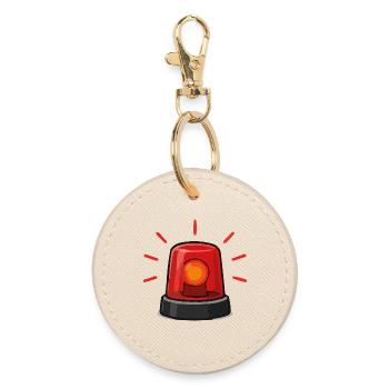 Illustration du clignotant d’alarme rouge - Porte-clés rond - huître - Devant