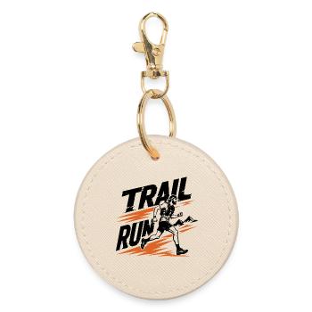 Trail Run - Round Keyring - oyster - Front