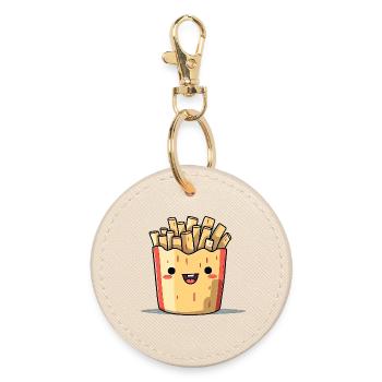 Dessin animé Kitchen Delight French Fries - Porte-clés rond - huître - Devant