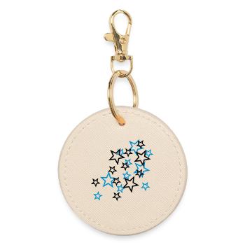 stars - Round Keyring - oyster - Front