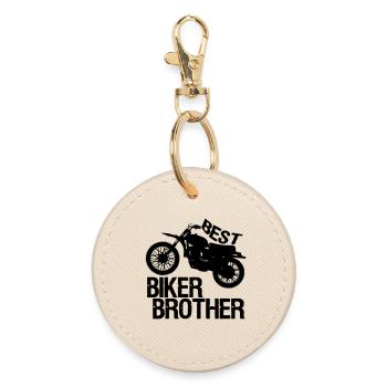 Biker Brother motocycliste cadeau - Porte-clés rond - huître - Devant